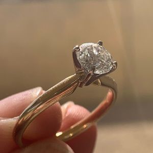 Genuine 1ct Diamond Engagement Ring